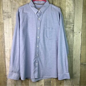 G.H. Bass & Co. XL Blue Button Down Long Sleeve Dress Shirt w/1 Front Pocket